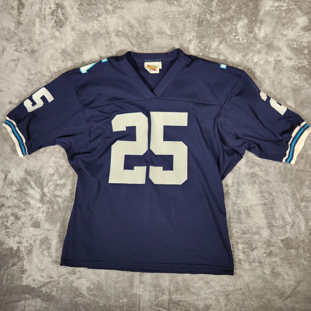 Vintage Casual Sportswear Rocket Ismail 25 Football Jersey Large Navy Blue 1991